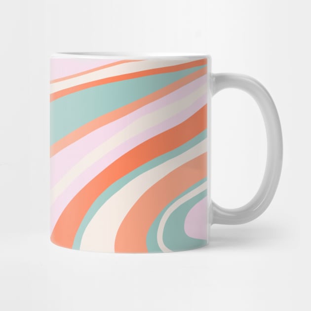 Psychedelic swirls - orange, pink and turquoise by Home Cyn Home 